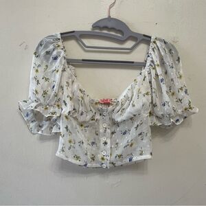 Verge Girl | Off The Shoulders Floral Crop Top AU 6